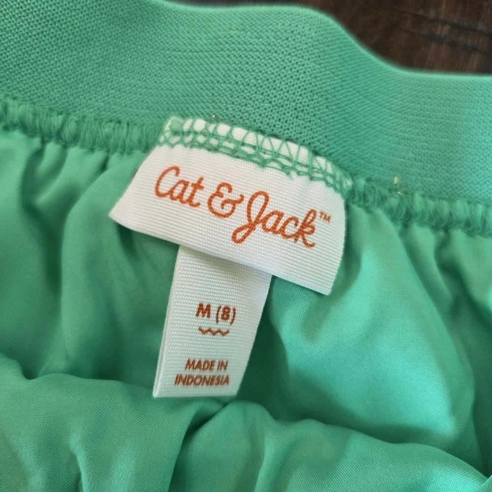Cat & Jack New Shamrock Green & Gold Tutu Skirt Girls Medium (8) Dance Dress up
